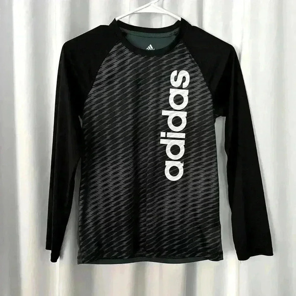 Adidas Boy Black Long Sleeve Shirt (583) - Picture 1 of 12